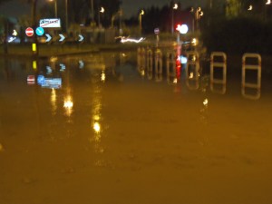 situazione alle ore 22 quando l'acqua stava già cominciando a scemare